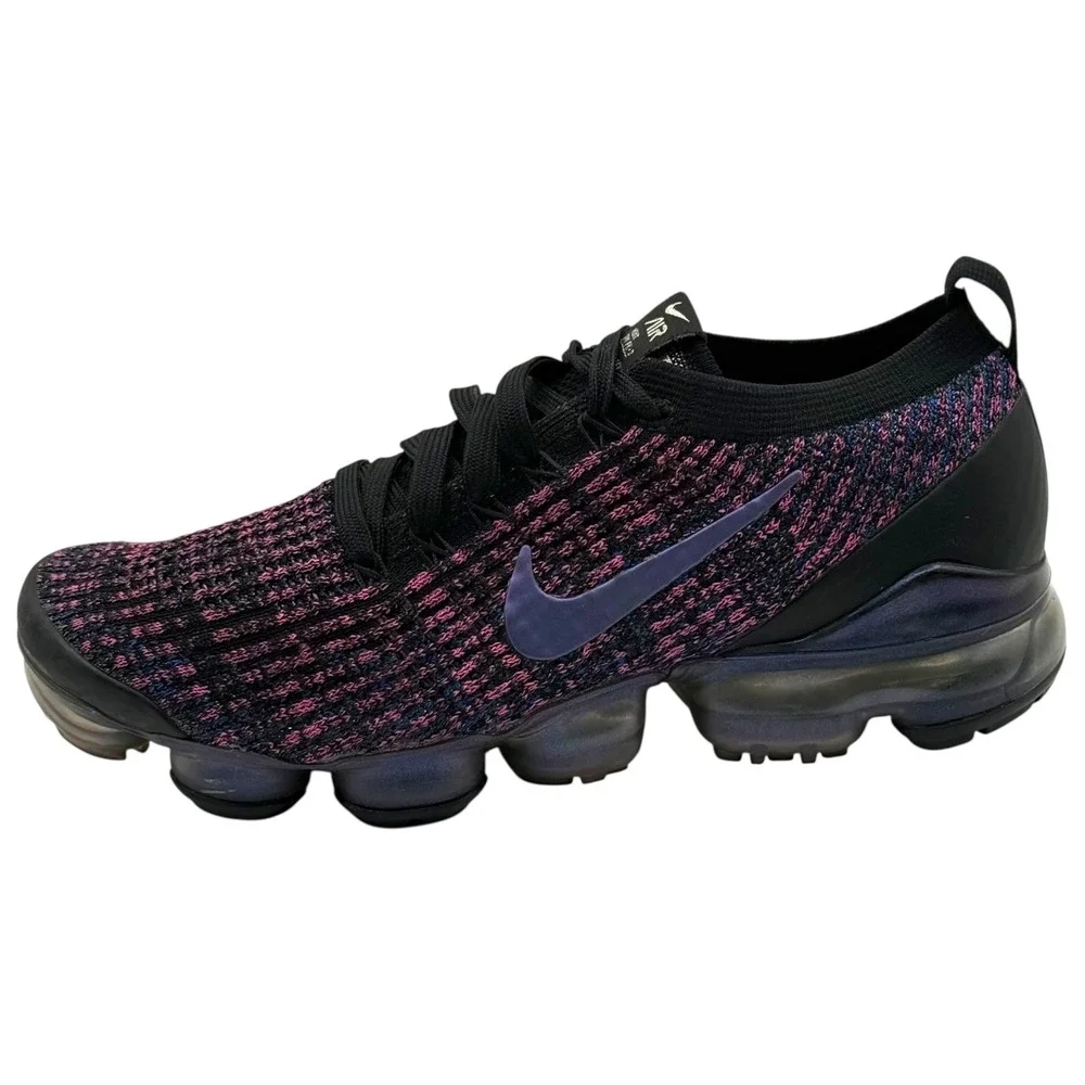 Nike Air VaporMax Flyknit 2 Women's 8.5 Black Purple Running Shoes AJ6910-003‎